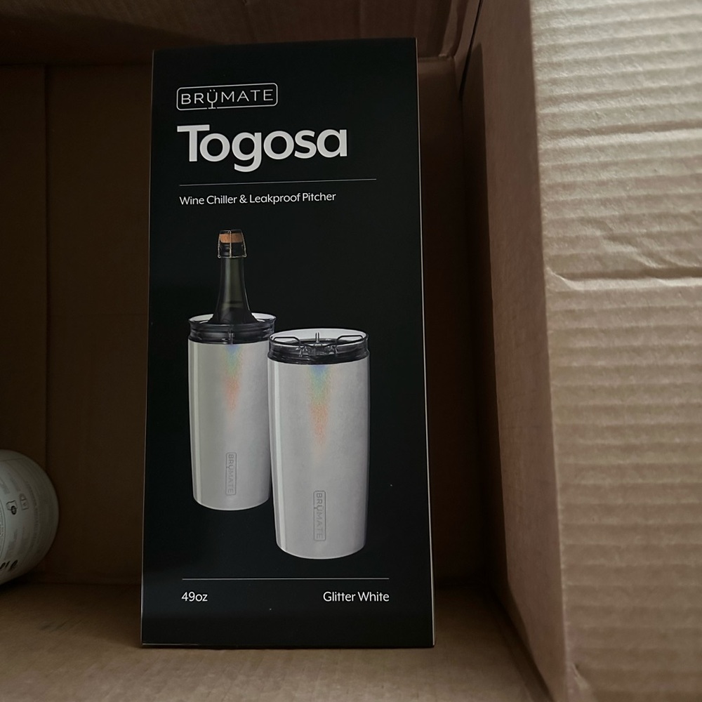 BrüMate Togosa Wine Chiller & Pitcher - Glitter White